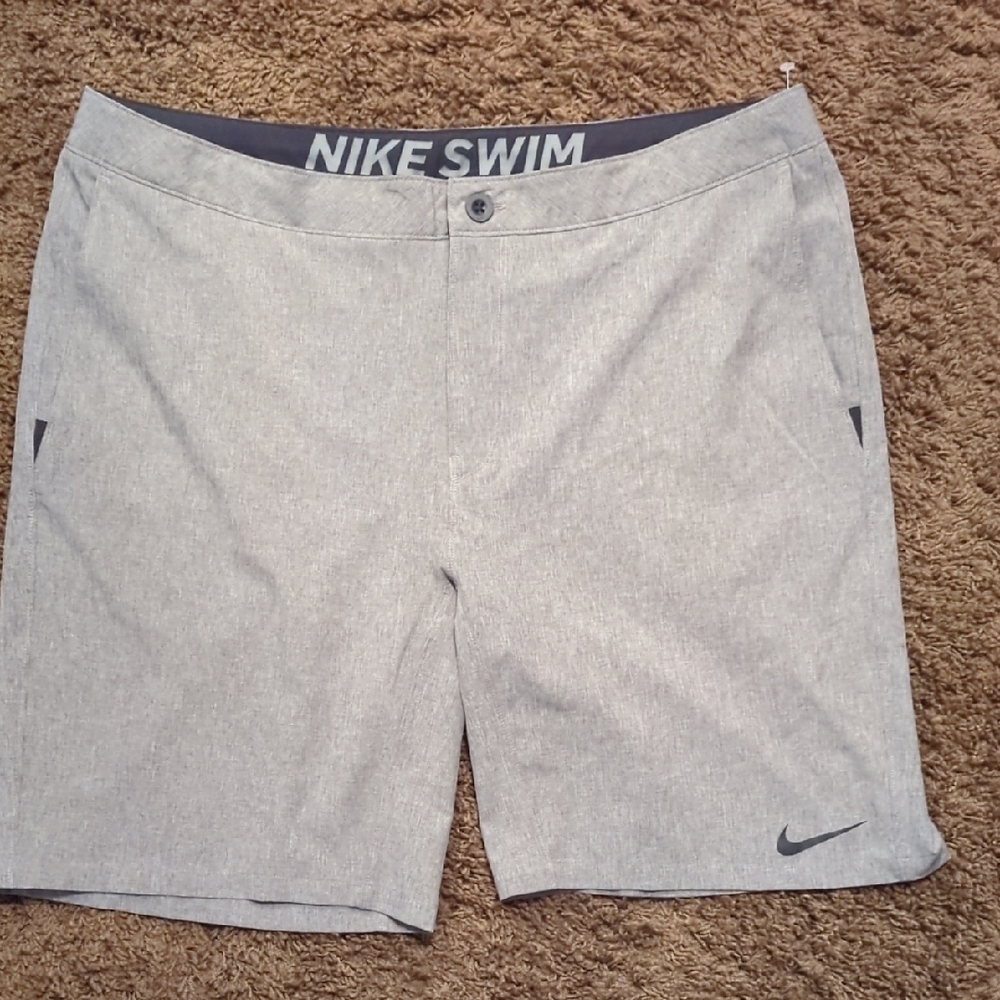 NWT Nike Gray Swim Shorts Men's Sz 38